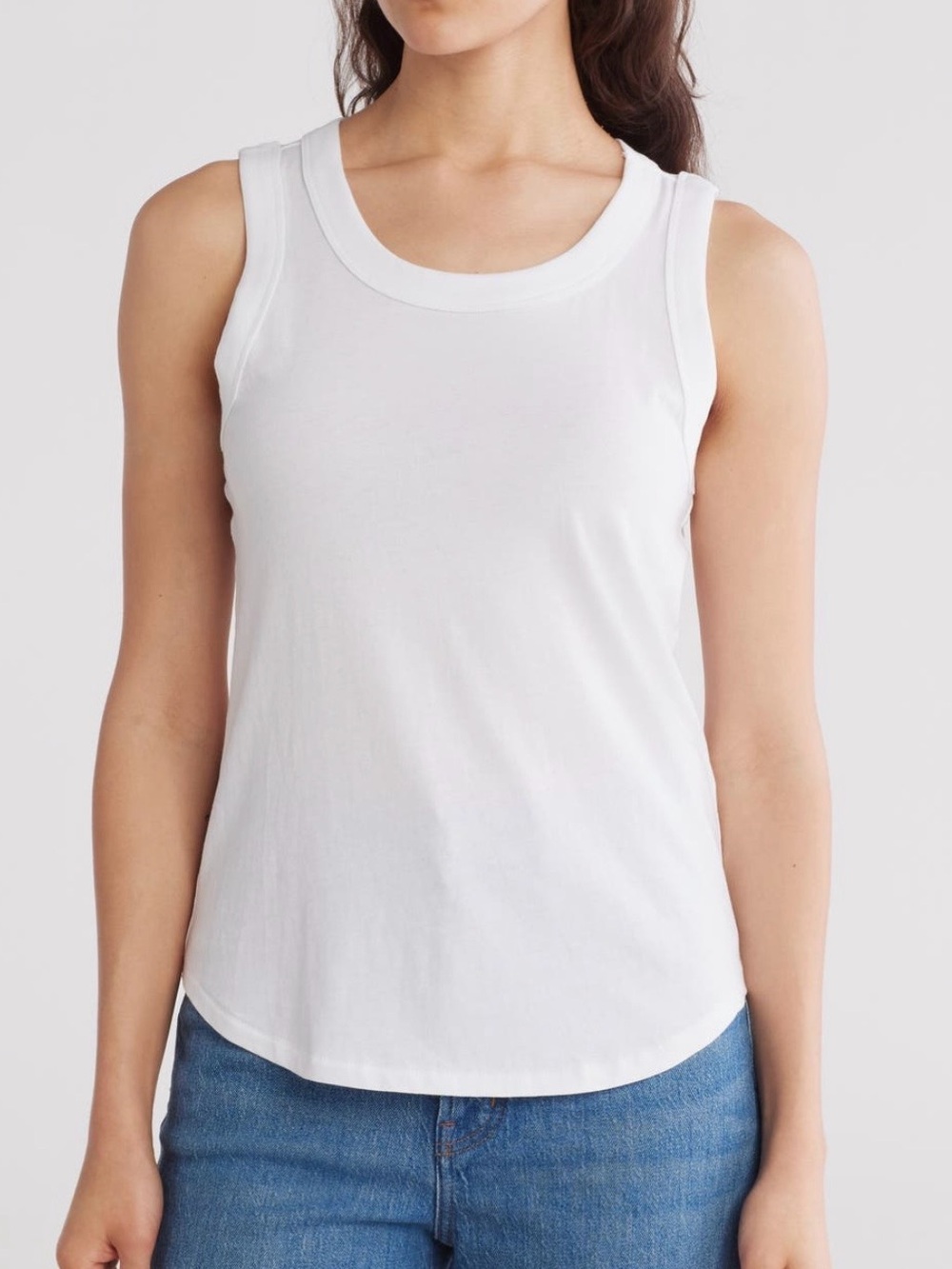 NWOT Madewell Softfade Scoop Tank Style 10415074 White size Small - Picture 2 of 13